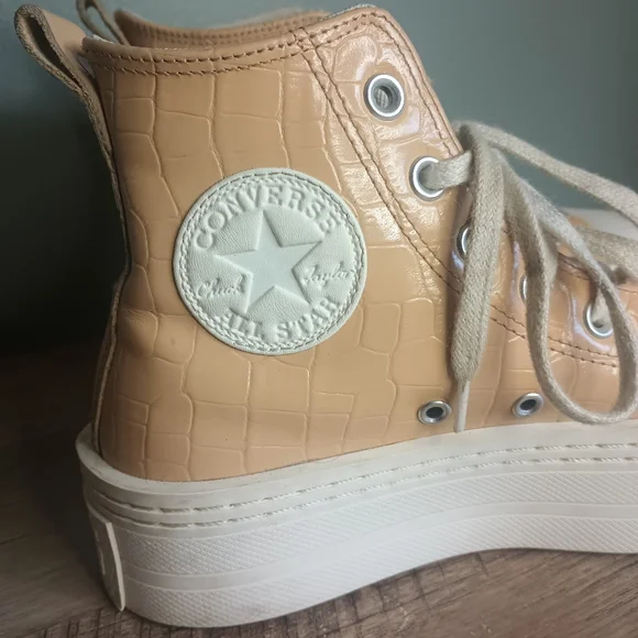 Converse All Star Womens Platform High Top Sneakers 6.5 Croc Chunky Punk Y2K - Picture 4 of 16
